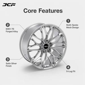 Rueda Forjada de una Pieza 6061 T6, Nueva, Ligera, para Auto de Carreras, PCD Personalizado, Cromada, 25mm 5x114.3/5x120/5x112, 19 Pulgadas, Multirradio - Product Image 2