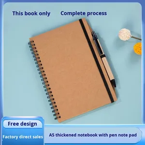 A3 Cho Amazon Cross-Biên Giới Thiết Kế In Logo Xoắn Ốc Máy Tính Xách Tay A5 Kraft Giấy Bút Dính Ghi Chú Loose-Lá Memo Pad Máy Tính Xách Tay - Product Image 4