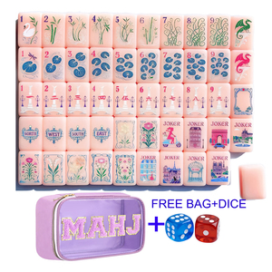 Custom 4-Layer Wholesale Luxury Design Mahjong Tiles Engraved 160 Christmas Luxury Set Acrylic American Portable <b>Entertainment</b> - Product Image 3
