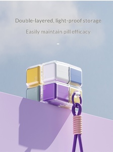 Pastillero al por mayor con cordón, dispensador de medicamentos portátil, dispensador sellado para almacenamiento, 7 días a la semana - Product Image 4