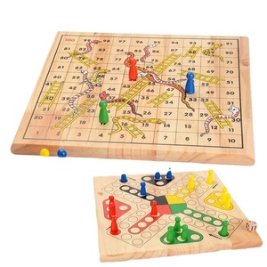 Gioco da Tavolo 2 in 1 per Bambini: Serpente e Scacchi in Legno, Gioco Educativo Interattivo per Famiglie e Prima Infanzia - Product Image 1