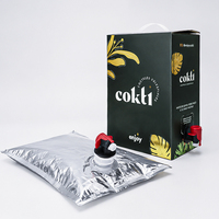 Sacs Bag-in-Box recyclables personnalisés avec impression, 3L-20L, en PET/PA/AL/CPP, pour eau, vin, vodka, bière, champagne, boissons énergisantes, jus, café, soda