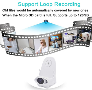Wireless Fast Charger Multifunctional Phone Holder Magnetic Upgrade Mini Chair Wireless Charger With <strong>Small</strong> Mini <strong>Spy</strong> <strong>Camera</strong> - Product Image 5