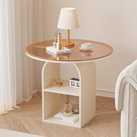 Table d'appoint multifonctionnelle en bois et verre, style luxe léger, petite table basse, meuble de rangement moderne pour chambre à coucher, mobilier de salon
