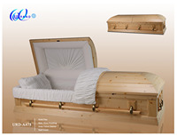 URD-A475 Ataúdes de Madera Confiables de China, Suministros para Ataúdes Funerarios con Interior de Terciopelo Americano