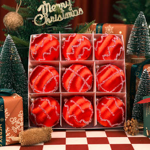 Boule <span class=keywords><strong>de</strong></span> Noël transparente faite à la main <span class=keywords><strong>de</strong></span> 8 cm, nouvelle boule peinte en <span class=keywords><strong>fil</strong></span> <span class=keywords><strong>de</strong></span> <span class=keywords><strong>soie</strong></span> pour pendentif d'arbre, ornement <span class=keywords><strong>de</strong></span> Noël - Product Image 4