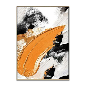 Nuovo Design Moderno Quadro Decorativo per Soggiorno, Arte Murale in Acrilico Giallo, Dipinto Astratto su Tela Fatto a Mano - Product Image 2