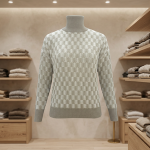 เสื้อสเวตเตอร์คอเต่าถักลายเคเบิ้ลสำหรับผู้หญิง แขนยาว หนา ใส่สบายๆ ในฤดูหนาว - Product Image 1