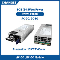 Alimentation redondante pour serveur CRPS 550W800W1300W1600W2000W2200W2400W2600W2700W3000W3200W 50.5mm68mmAC-DC DC-DC12V 12V48V54V53.5V