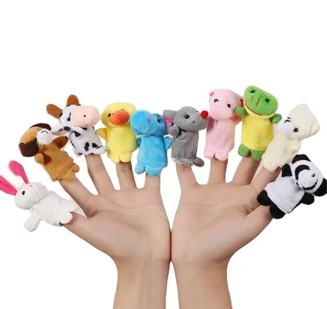 10pcs stuffed animal plush toy finger puppet for kids toys