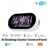 Panneau de contrôle central WiFi Tuya Smart Home, passerelle multi-mode, télécommande IR, commande vocale Alexa intégrée, haut-parleur HiFi, PC