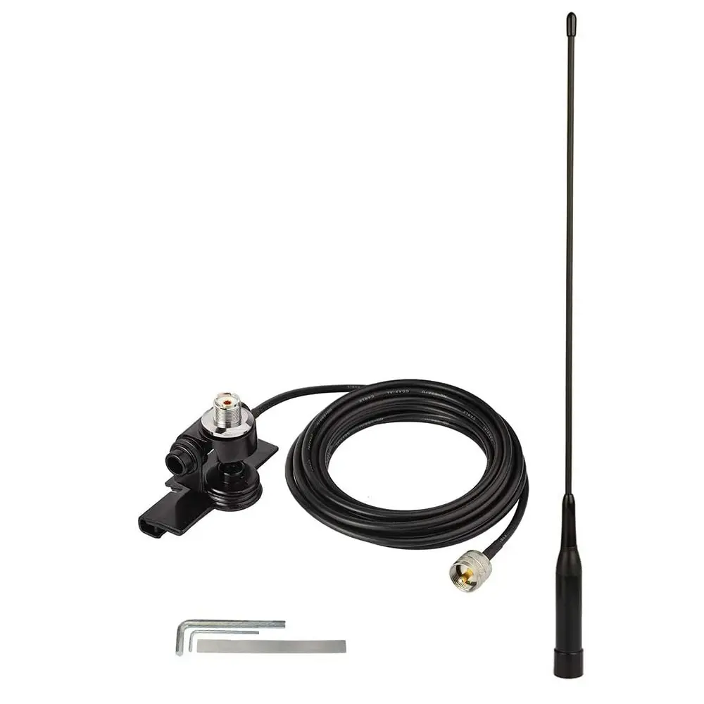 Bingfu – Radio amateur pour véhicule, antenne Mobile VHF UHF 136-174MHz 400-470MHz, Radio de voiture et camion, Radio bidirectionnelle, antenne douce hf