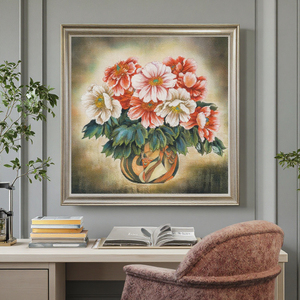 Fatta a mano cinese fiori <span class=keywords><strong>di</strong></span> peonia stile tulipano parete arte arenaria pittura per Hotel decorazioni per la casa e ornamento arte floreale opere d'arte - Product Image 5