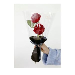 Sacs d'emballage pour bouquets de roses en OPP imperméables JIEMI pour la Saint-Valentin avec coussin thermoscellant et impression en gravure, origine Zhejiang - Product Image 5