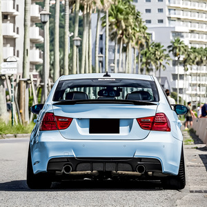 Aileron arrière Amp-Z pour BMW Série 3 E90 E91 M Sport 2005-12 Noir mat style fibre de carbone - Product Image 2