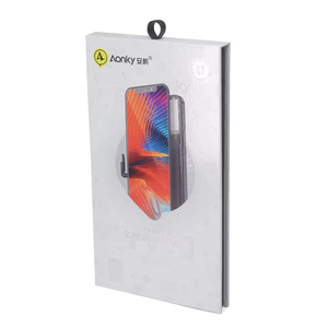 Kích thước tùy chỉnh mỏng treo lỗ hiển thị hộp di động điện thoại di động bảo vệ màn hình hộp bao bì giấy - Product Image 1