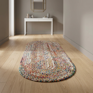 Jute Reversible <b>Rugs</b> Eco Friendly Washable Modern Wholesale Price Recycle Multi Color Handmade Chindi Braided <b>Rug</b> Best Quality - Product Image 2