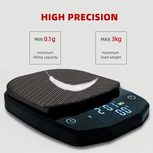 Trend Coffee Scale Sets Rectangle ABS Shell Tray Espresso Modes Type-C Charging Digital <b>Kitchen</b> Palm <b>Timer</b> 2kg Capacity Battery - Product Image 2