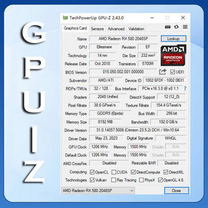 ซื้อการ์ดจอ RX <span class=keywords><strong>580</strong></span> 8GB 2048 SP GPU ของใหม่ กล่องเปล่า 3 พอร์ต  16GB ตัวเลือกเสริม <span class=keywords><strong>Radeon</strong></span> <span class=keywords><strong>8</strong></span> <span class=keywords><strong>GB</strong></span> RX <span class=keywords><strong>580</strong></span> 2048SP - Product Image 5