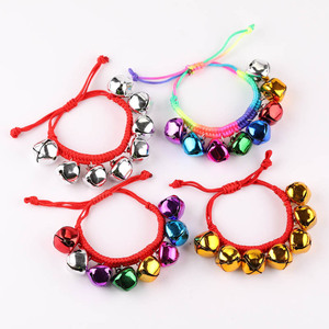 Bracelets de danse pour enfants, clochettes réglables en métal, accessoires pour spectacles de fête, couleurs arc-en-ciel rouge - Product Image 1