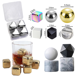 Logo personnalisé couleur taille garde vos boissons froides argent or gris blanc noir whisky pierre glace pierre glaçon - Product Image 5