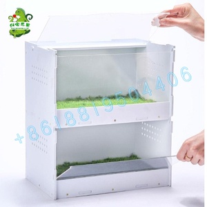 Enclos en PVC pour dragon barbu Pachongwujie avec deux <span class=keywords><strong>luminaires</strong></span> pour le bain de soleil et l'éclairage UVB - Product Image 5