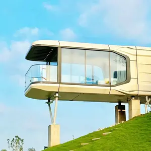 Fabriek Directe Levering 2 Slaapkamer Orkaan Proof Mobiele Capsule Prefab Modulaire Container Huis Voor Villa