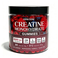 Gummies de créatine monohydrate OEM 8000 mg avec BCAA, L-Carnitine, Taurine, Vitamines B6 et B12 – Complément alimentaire sportif pour la récupération musculaire