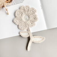 Patch floral fait à la main en crochet avec appliques de fleurs pour vêtements, robes, cardigans, sacs fourre-tout, accessoires de bricolage