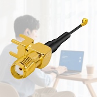 Câble coaxial RG113 à angle droit personnalisé SMA, montage sur circuit imprimé, 1,13 mm RP SMA femelle, adaptateur IPX UFL RF, 50 DC-6 GHz, câble de communication