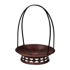 Panier de service en plastique couleur unie imitation bronze cuivre acajou pour usage résidentiel - Product Image 5
