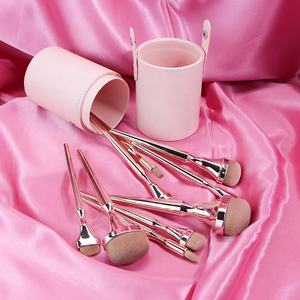 Ensemble de pinceaux de maquillage professionnel de luxe en <span class=keywords><strong>or</strong></span> 9 pièces Kabuki Foundation Blending Face Powder Blush Eye Shadows Kit de pinceaux de maquillage - Product Image 4