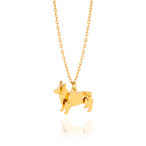 Collana con Ciondolo a Forma di Gatto, Cucciolo o Corgi in Acciaio Inossidabile 316L Chris April, Gioiello Regalo per Donne - Product Image 3