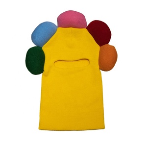 Cache-visage d'hiver, bonnet de <span class=keywords><strong>ski</strong></span> drôle à fleurs, femme, doux, respirant, tricoté, cagoule à un trou, multicolore, masque de <span class=keywords><strong>ski</strong></span> - Product Image 2