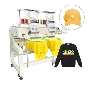 Machine à broder électronique plate <span class=keywords><strong>Aari</strong></span> 2 têtes Advance 120c personnalisée, 6 têtes, paiement à la livraison pour le logo Thesbeeh - Product Image 1