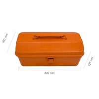 Boîte à outils en fer Y300, boîte de rangement en métal haute capacité, étui de transport portable pour la maison avec fermoir de verrouillage robuste