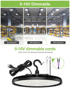 Luminaires industriels suspendus UFO 150W/120W/90W pour terrains de badminton, corps en alliage d'aluminium, pour ateliers, garages, centres commerciaux - Product Image 4