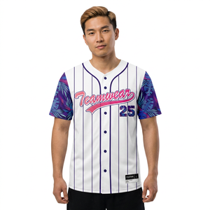 Custom Unisex Baseball Jersey Kit Short Sleeve Teamwear Shirt Seamless 3D Printed Sweat-Wicking Quick Dry Four-Way Stretch - Product Image 1