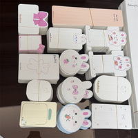 Blanc rose papier carton personnalisé imprimé collier boucle d'oreille carte avec logo texte pour bijoux affichage étiquette volante