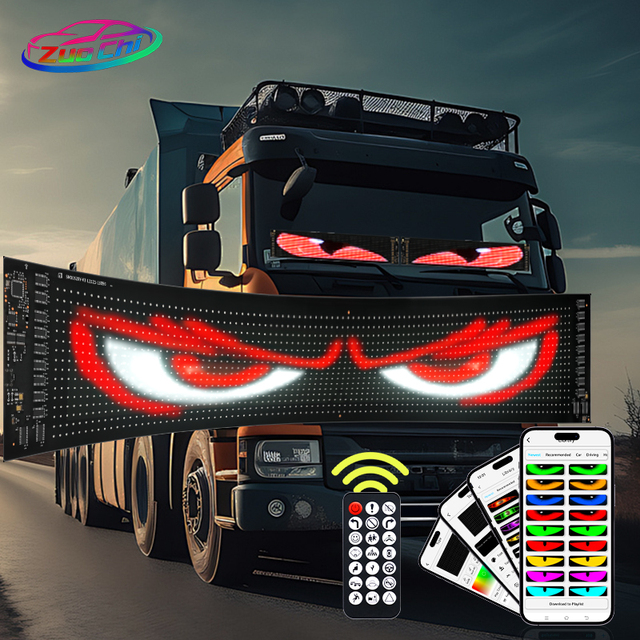 Flexible Car Led Matrix Pixel Panel Usb Car Display Scrolling Led Signs 5v Rgb Remote App Control Flexible Pattern