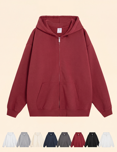 Sudadera con Capucha Extra Grande para Hombre, Color Sólido, Felpa, Informal, Otoño, Corte Regular, Tejida, 100% Algodón - Product Image 1