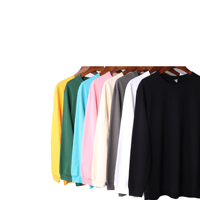Fabricant de vêtements MTL2032, vente en gros, t-shirts à manches longues en coton côtelé 100% personnalisés, 260 g/m², pour hommes et femmes