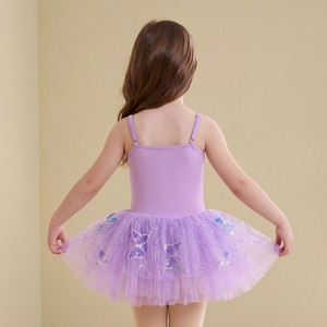 Robe de tutu de ballet papillon pour filles, justaucorps de danse à sequins, jupe tutu, tenue de danse pour l'entraînement et la performance - Product Image 6