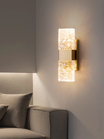 Lampe murale en verre de luxe au design élégant, motif aquatique, pour chambre à coucher, lampe murale en cristal pour fond de salon chaleureux