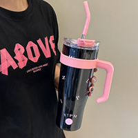 Tasses à thé turques belle bouteille d'eau bouteille d'eau à air belles tasses 40 oz gobelet 40 oz gobelet avec paille et poignée