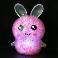 Jouet en mousse lapin à presser, lumineux LED clignotant, anti-stress, idéal pour les fêtes et Pâques