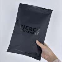 Sacs à fermeture éclair noir mat fermeture éclair emballage en plastique givré fermeture éclair sac d'emballage de vêtement pour vêtements