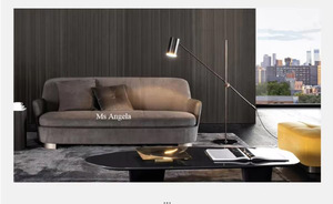 Divano di Lusso in Stile Contemporaneo con Intagli in Legno, Mobili per Soggiorno, Sedie per <span class=keywords><strong>Sala</strong></span> d'Attesa, Poltrona in Velluto Rosso Scuro - Product Image 4