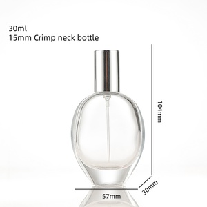 Bouteilles de parfum rondes plates de 30ml 50ml 75ml avec couvercle noir et pulvérisateur à pompe Bouteilles de parfum rondes Vente en gros <span class=keywords><strong>pas</strong></span> <span class=keywords><strong>cher</strong></span> - Product Image 6