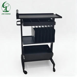 Troli Salon Jincheng, Meja Kerja Barber, Perlengkapan Salon Mewah, Kabinet Alat Salon, Laci Penyimpanan <span class=keywords><strong>Stainless</strong></span> <span class=keywords><strong>Steel</strong></span> - Product Image 6